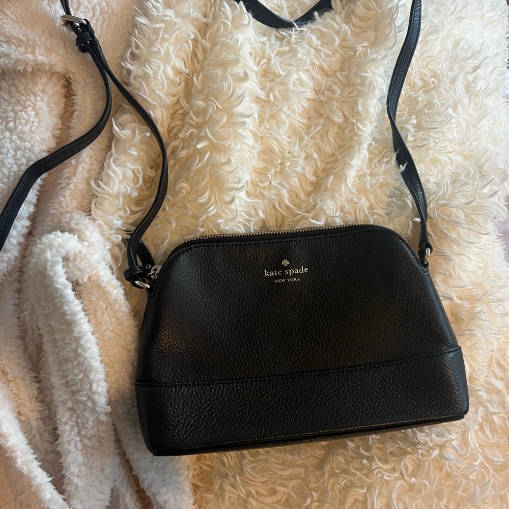 Kate Spade Black Pebbled Leather Crossbody Bag